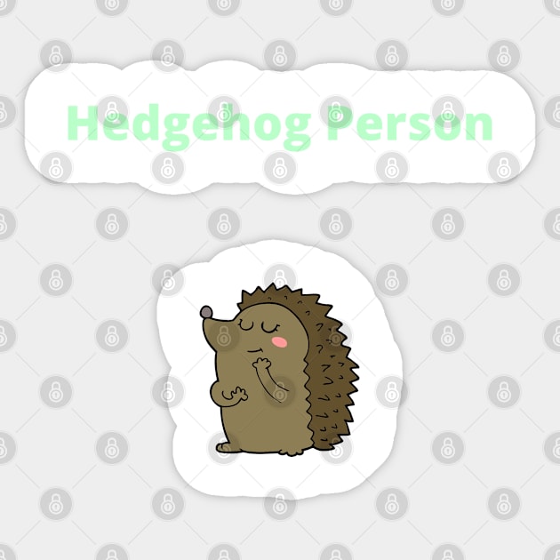 Hedgehog Person - Hedgehog Sticker by PsyCave